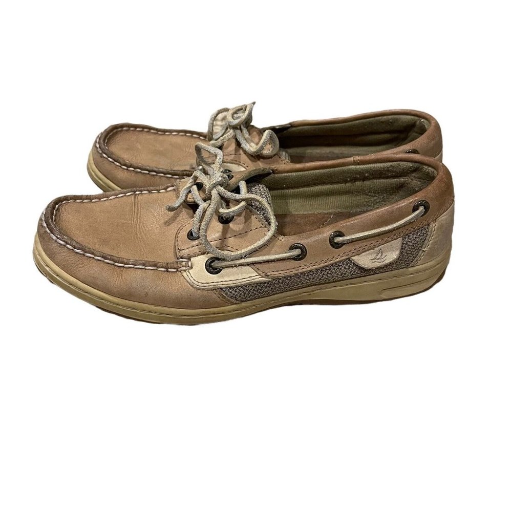 Sperry Top-Sider Women’s Bluefish 2 Eye Linen/Oat Boat Shoes Size 7.5M 9276619 - Picture 7 of 12